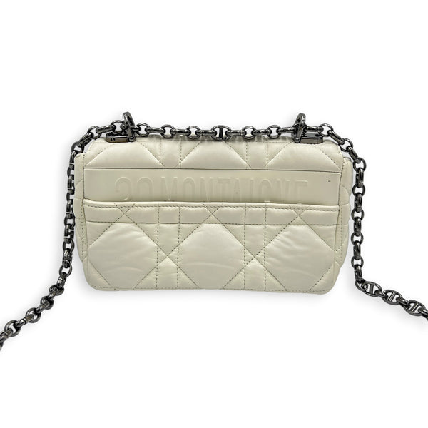 Caro Shoulder Bag Small Latte in Lambskin, Gunmetal hardware