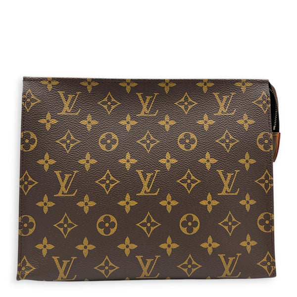 Pochette Toilette Monogram Pouch in Monogram Coated Canvas, Gold hardware