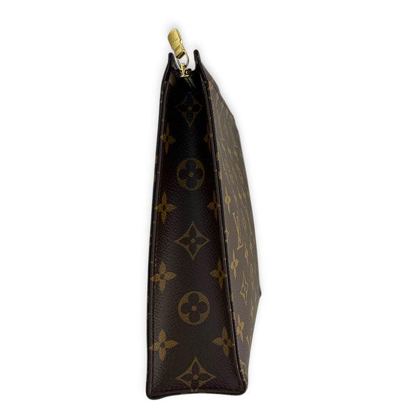 Pochette Toilette Monogram Pouch in Monogram Coated Canvas, Gold hardware