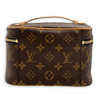 Nice Mini Monogram Brown Vanity Bag in Monogram Coated Canvas, Gold hardware