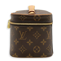 Nice Mini Monogram Brown Vanity Bag in Monogram Coated Canvas, Gold hardware