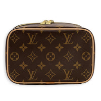 Nice Mini Monogram Brown Vanity Bag in Monogram Coated Canvas, Gold hardware