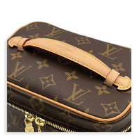 Nice Mini Monogram Brown Vanity Bag in Monogram Coated Canvas, Gold hardware