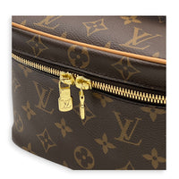 Nice Mini Monogram Brown Vanity Bag in Monogram Coated Canvas, Gold hardware