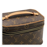 Nice Mini Monogram Brown Vanity Bag in Monogram Coated Canvas, Gold hardware