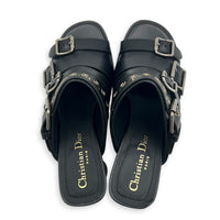 Heels Sandals 37 Black in Calfskin, Gunmetal hardware