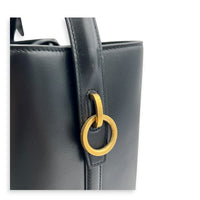 Le 37 Medium Noir Top Handle Bag in Calfskin, Gold hardware
