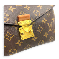 Metis Crossbody Bag Brown in Monogram Coated Canvas, Gold hardware