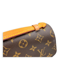 Metis Crossbody Bag Brown in Monogram Coated Canvas, Gold hardware