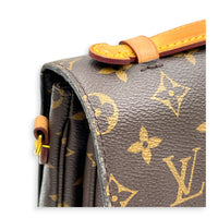 Metis Crossbody Bag Brown in Monogram Coated Canvas, Gold hardware