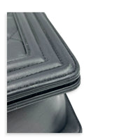Boy Shoulder Bag Black in Calfskin, Ruthenium hardware