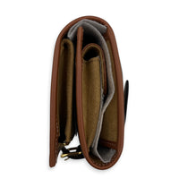 Triomphe Brown Jewellery Pouch in Coated Canvas, Gold hardware
