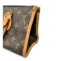 Popincourt Brown Top Handle Bag in Monogram Coated Canvas, Gold hardware