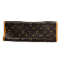 Popincourt Brown Top Handle Bag in Monogram Coated Canvas, Gold hardware