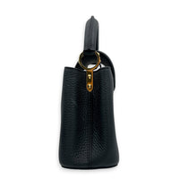 Capucines Top Handle Bag Mini Black in Taurillon Leather