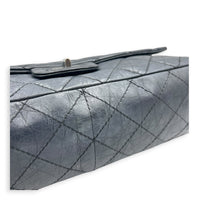 2.55 Shoulder Bag Grey in Distressed Leather, Ruthenium hardware