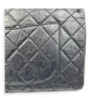 2.55 Shoulder Bag Grey in Distressed Leather, Ruthenium hardware