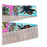Twilly Twins Pointille En Liberte Twins Rose/Bleu Bag Accessory in Silk,  hardware