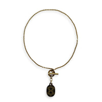 Chaine D Andre Corne Buffle & Fintion Brown, Permabrass hardware
