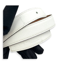 De Ceinture 24 Mini Constance 70 Gold/ Blanc Belt in Epsom/Swift, Rose Gold hardware