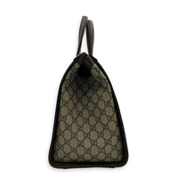 Ophidia Tote Bag Large Beige Ebony, Gold hardware