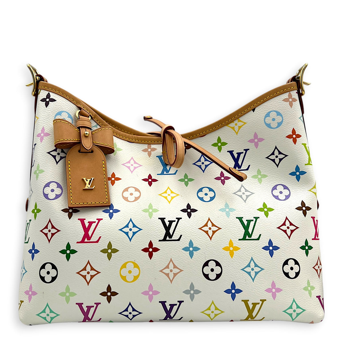 LV x TM Carryall  Shoulder Bag Multi-colour in Monogram Coated Canvas, Gold hardware
