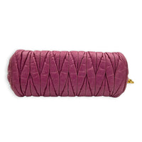 Matelassé Pink Shoulder Bag in Calfskin, Gold hardware