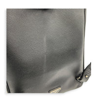 Logo Backpack Black in Saffiano Leather, Silver hardware
