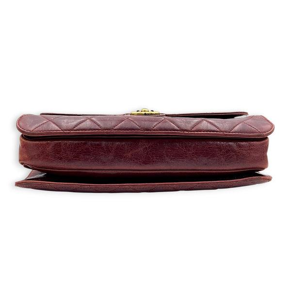 Perfect Edge Shoulder Bag Red in Calfskin, Gold hardware