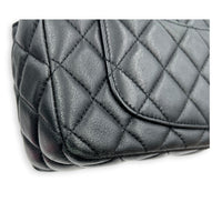 24C Rectangle Top Black Top Handle Bag in Lambskin, Gold hardware