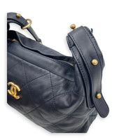 CC Navy Hobo Bag in Lambskin, Gold hardware