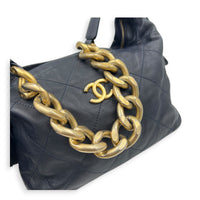 CC Navy Hobo Bag in Lambskin, Gold hardware