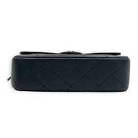 25C Camera Black Crossbody Bag in Caviar Leather, Gold hardware