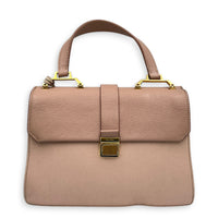 Madras Top Handle Bag Pink in Goat Leather, Gold hardware