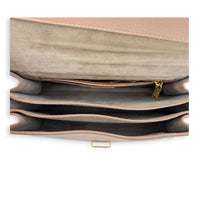 Madras Top Handle Bag Pink in Goat Leather, Gold hardware