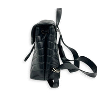 Loulou Backpack Black, Silver hardware