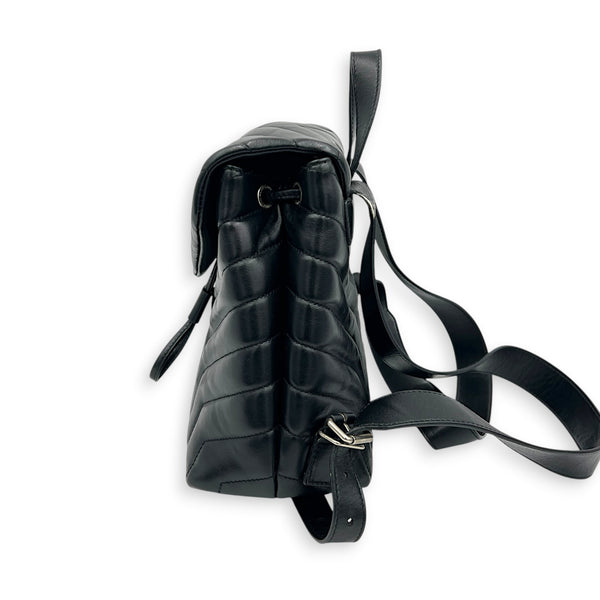 Loulou Backpack Black, Silver hardware