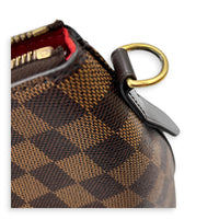 Siena GM Brown Top Handle Bag in Coated Canvas, Gold hardware