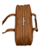 Victoria II 35 Brown Tote Bag in Clemence, Palladium hardware