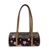 Papillon Shoulder Bag Cherry Blossom x Murakami in Monogram Coated Canvas, Gold hardware