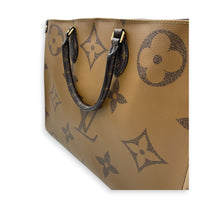 OnTheGo GM Brown Tote Bag in Monogram Coated Canvas, Gold hardware