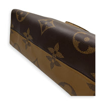 OnTheGo GM Brown Tote Bag in Monogram Coated Canvas, Gold hardware