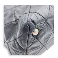 In The Business Black Tote Bag in Calfskin, Silver hardware