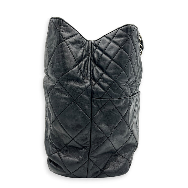 In The Business Black Tote Bag in Calfskin, Silver hardware