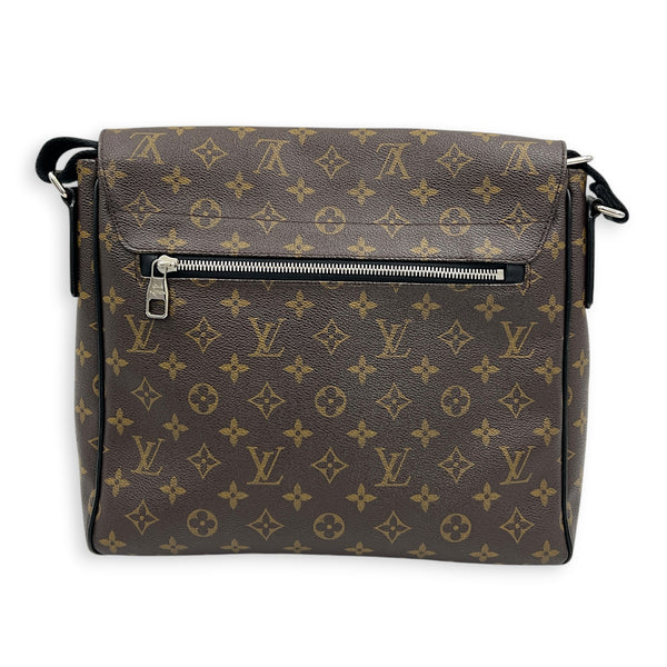 District Brown Shoulder Bag in Monogram Coated Canvas,  hardware
