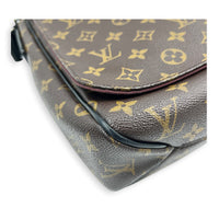 District Brown Shoulder Bag in Monogram Coated Canvas,  hardware