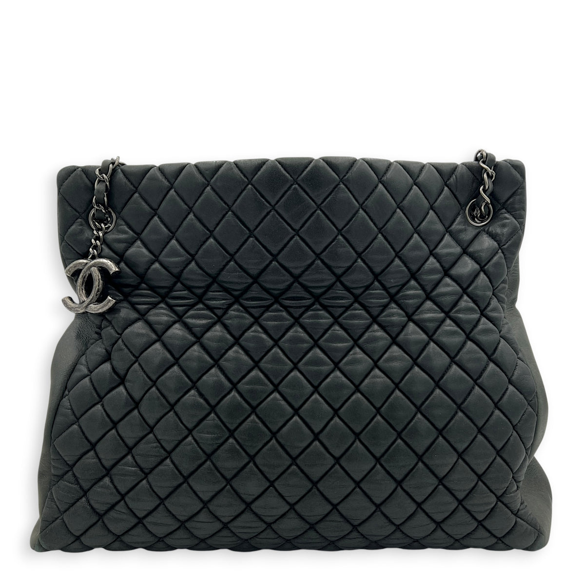 CC Green Tote Bag in Nubuck, Ruthenium hardware