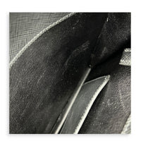 Briefcase Black Briefcase in Saffiano Leather, Silver hardware