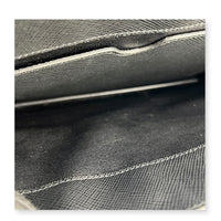 Briefcase Black Briefcase in Saffiano Leather, Silver hardware
