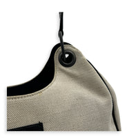 Guccissima Beige Shoulder Bag in Canvas, Gunmetal hardware